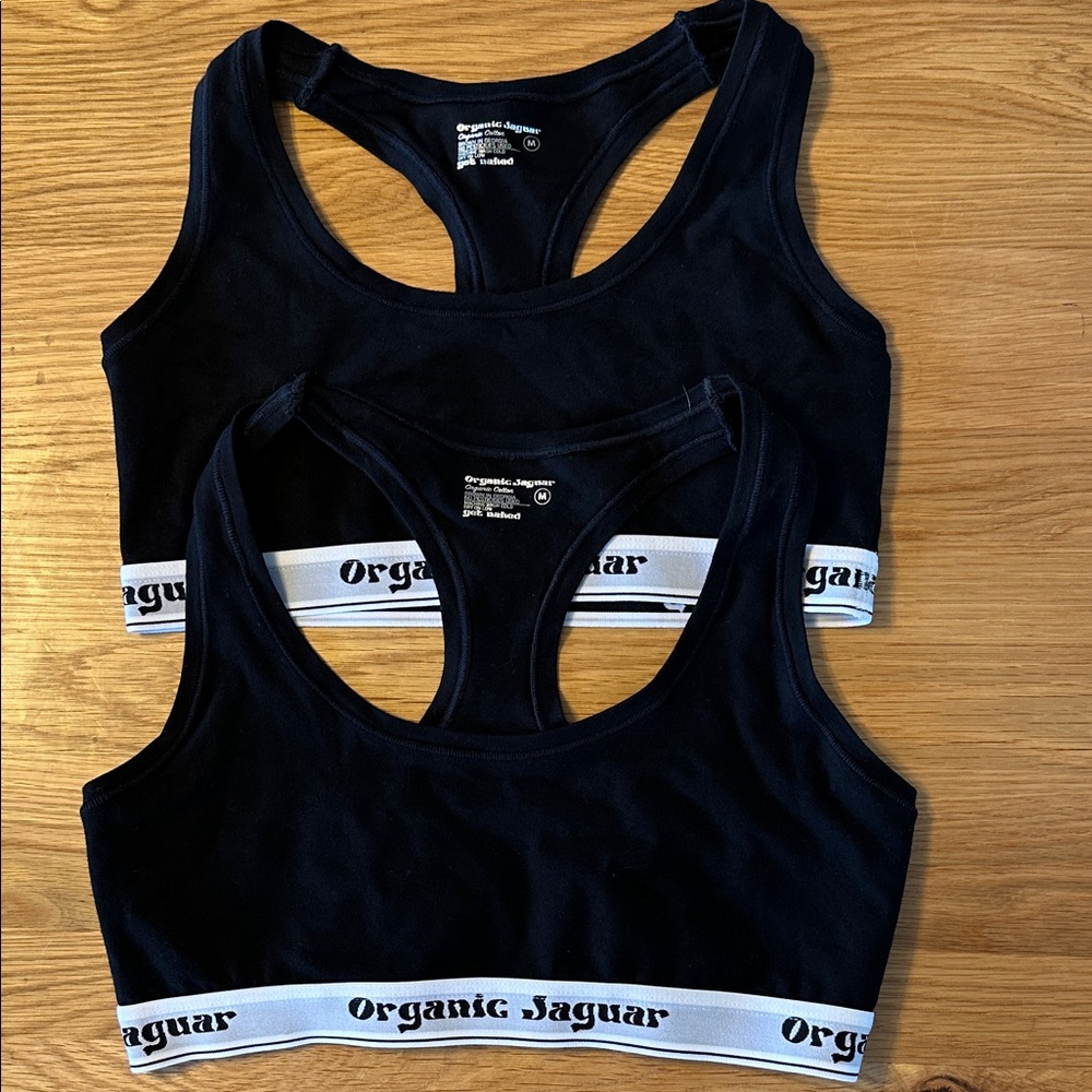Organic Jaguar Black Sports Bras